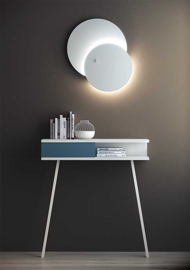 2x20W LED sieninis šviestuvas ECLIPSI, baltas, 2700K, dimeriuojamas