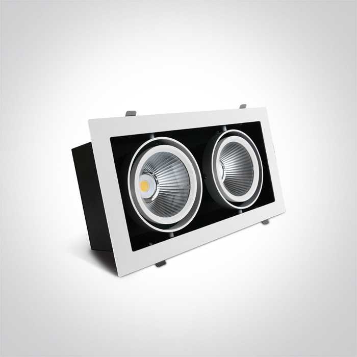 2x30W LED įleidžiamas šviestuvas, baltas, 4000K, 51230/W/C