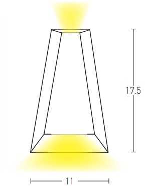 2x3W LED paviršinis lauko šviestuvas, baltas, 3000K, E156