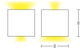 2x3W LED paviršinis lauko šviestuvas, baltas, 3000K, E159