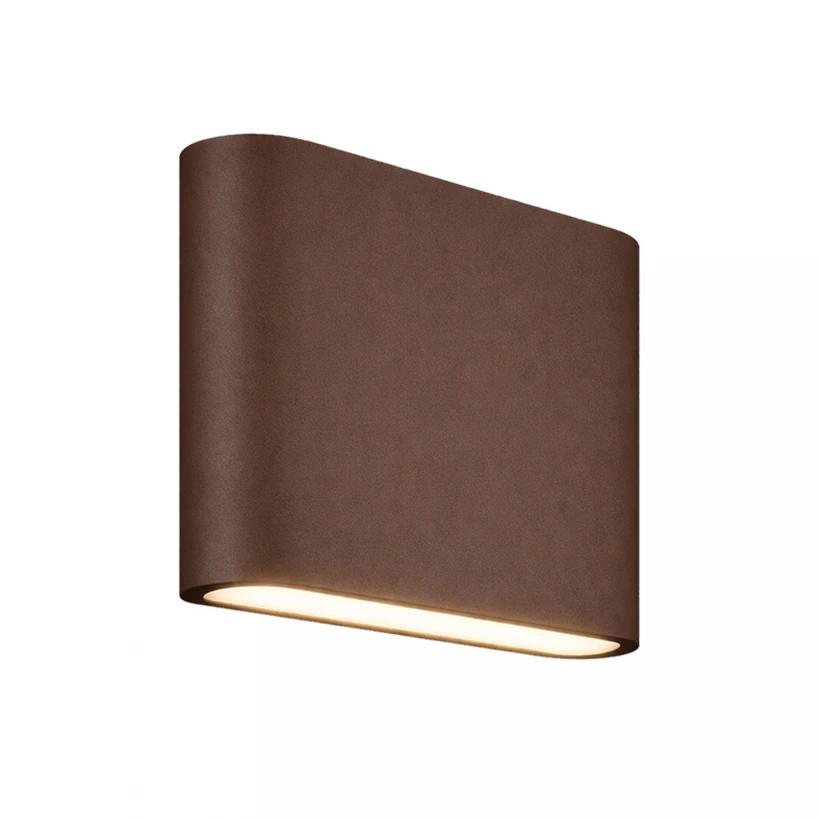 Sieninis šviestuvas 2x3W LED sieninis lauko šviestuvas, rudas, 2700K, IP65, šviečia į viršų ir į apačią, E238-27