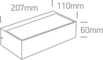 2x4,5W LED sieninis šviestuvas, antracito sp., 3000K, 67362C/AN/W