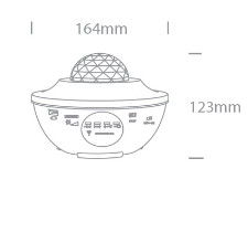 2x4W kolonėlė/projektorius, RGBW, su nuotolinio valdymo pulteliu, 61136