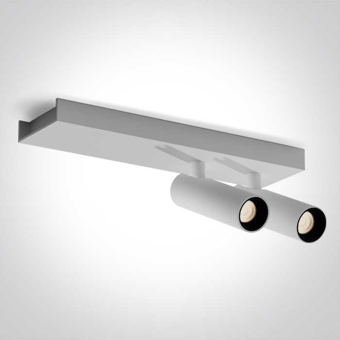 2x5W LED lubinis šviestuvas, baltas, 3000K, pakreipiamas, 65004B/W/W
