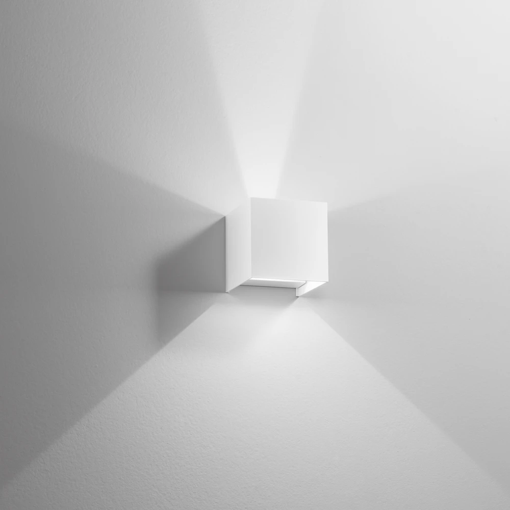 Sieninis šviestuvas 2x5W LED sieninis fasado šviestuvas ALFA, baltas, CCT, IP54