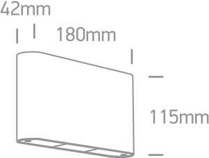 2x6W LED sieninis šviestuvas, antracito sp., 3000K, 67412/AN/W