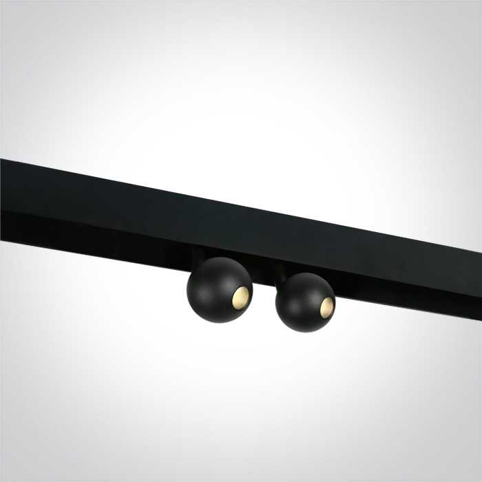 2x7W akcentinis šviestuvas į magnetines sistemas, juodas, 3000K, 42134A/B/W