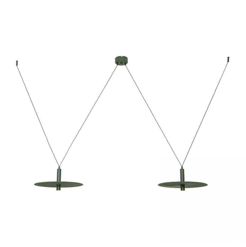 2x7W LED pakabinamas šviestuvas, žalias, 3000K, 23228