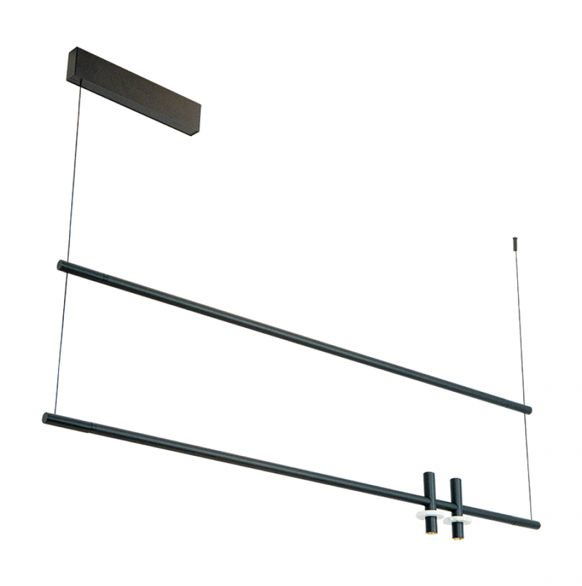 2x7W+20W LED pakabinamas šviestuvas, juodas, 3000K, 23251