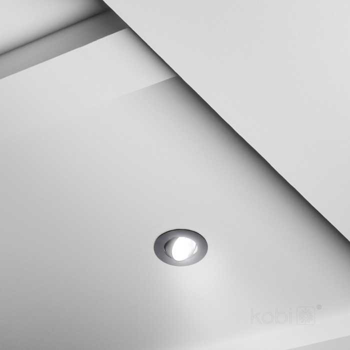 3/5/7W LED įleidžiamas pakreipiamas šviestuvas BRINO, juodas, 3000/4000/6500K