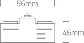 3 fazių bėgelio adapteris, juodas, 41002A/B