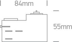 3 fazių bėgelio adapteris, pilkas, 41002/G