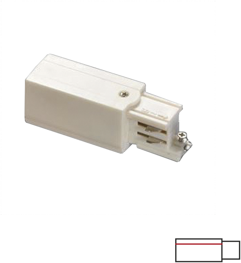 3 fazių bėgelių kairysis sujungimas, baltas, 6CON411601IB