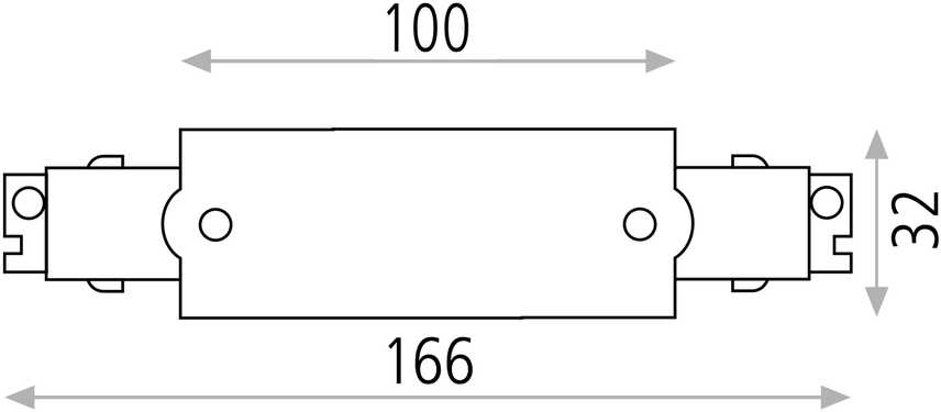 3 fazių bėgelių tiesus sujungimas, juodas, 6CON411605N