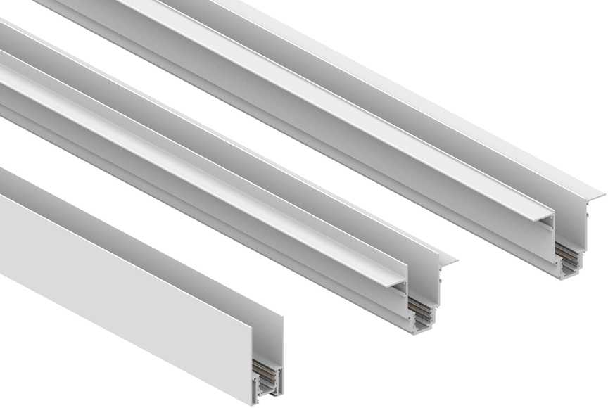 Paviršinis magnetinis bėgelis OPTONICA S35, baltas, 1m