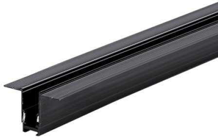 Užglaistomas magnetinis bėgelis OPTONICA R15, juodas, 2m