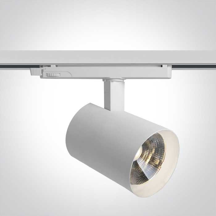 30/40W LED akcentinis šviestuvas į 3 fazių bėgelius, baltas, 3000/3500/4000K, 65670CT/W/V