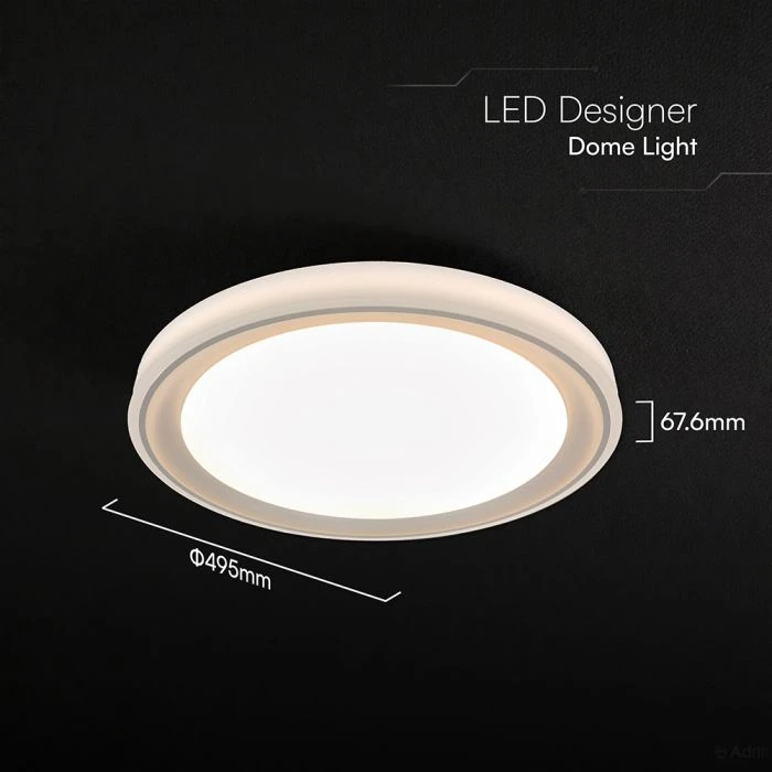 Lubinis šviestuvas 30/60W LED paviršinis šviestuvas, aukso sp., 3000-6500K, dimeriuojamas
