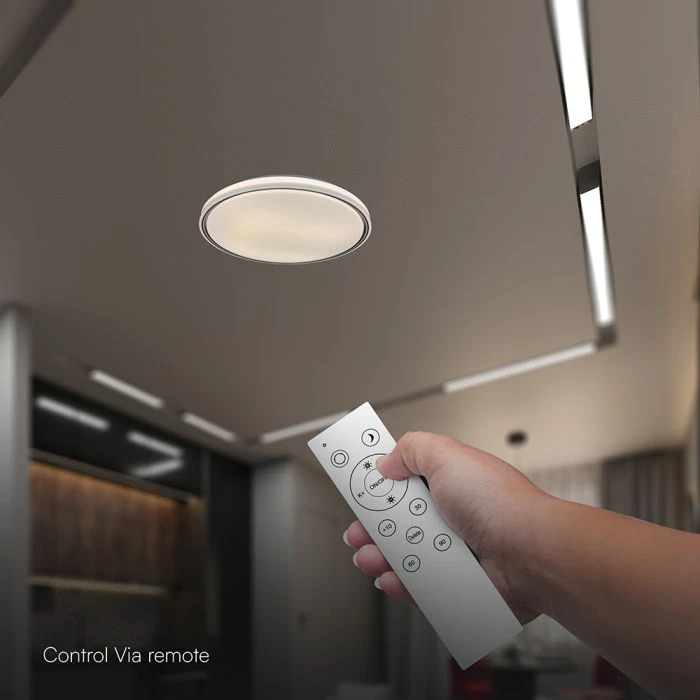Lubinis šviestuvas 30/60W LED paviršinis šviestuvas, juodos sp., 3000-6500K, dimeriuojamas