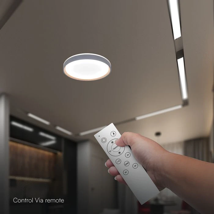 Lubinis šviestuvas 30/60W LED paviršinis šviestuvas, medžio sp., 3000-6500K, dimeriuojamas