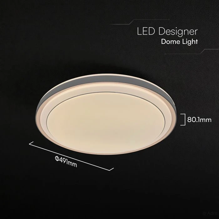 Lubinis šviestuvas 30/60W LED paviršinis šviestuvas, rudos sp., 3000-6500K, dimeriuojamas