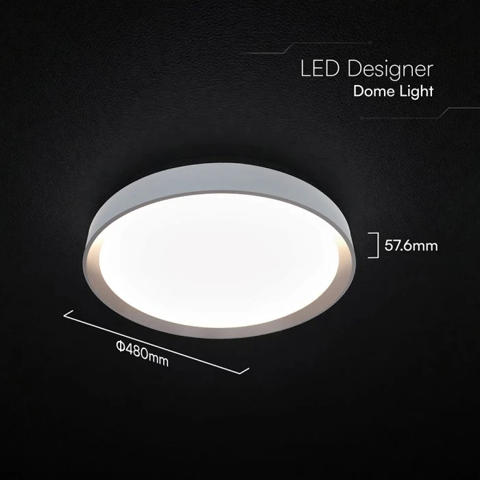 Lubinis šviestuvas 30/60W LED paviršinis šviestuvas, rudos sp., 3000-6500K, dimeriuojamas