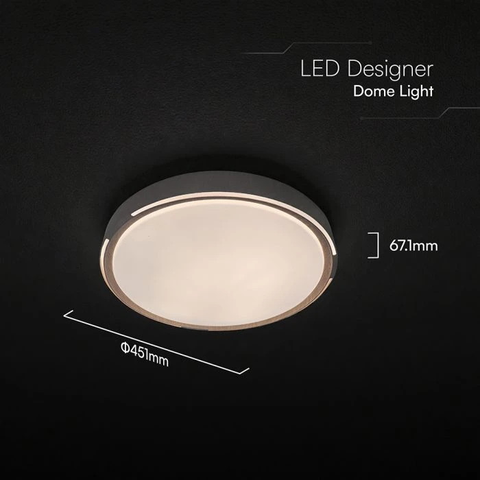 Lubinis šviestuvas 30/60W LED paviršinis šviestuvas, tamsios medžio sp., 3000-6500K, dimeriuojamas