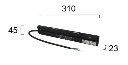 300W maitinimo šaltinis magnetinėms sistemoms VIOKEF MAGNETIC, 48V, juodas, R1116