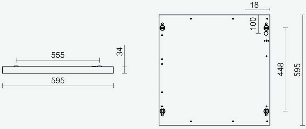 30,3W LED panelė NAOS SQUARE MPR, 60x60cm, balta, 4000K