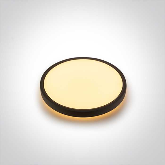 Lubinis šviestuvas 30+3W LED paviršinis šviestuvas, juodos sp., 2700/3200/4000K, 400mm, šviečia į viršų ir į apačią, 62002B/B/V