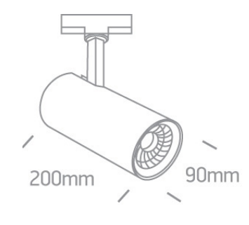 30W LED šviestuvas į bėgelius, baltas, 3000K, 65642CT/W/W