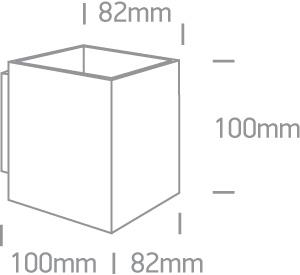 Sieninis šviestuvas, G9, juodas, 6017A/B
