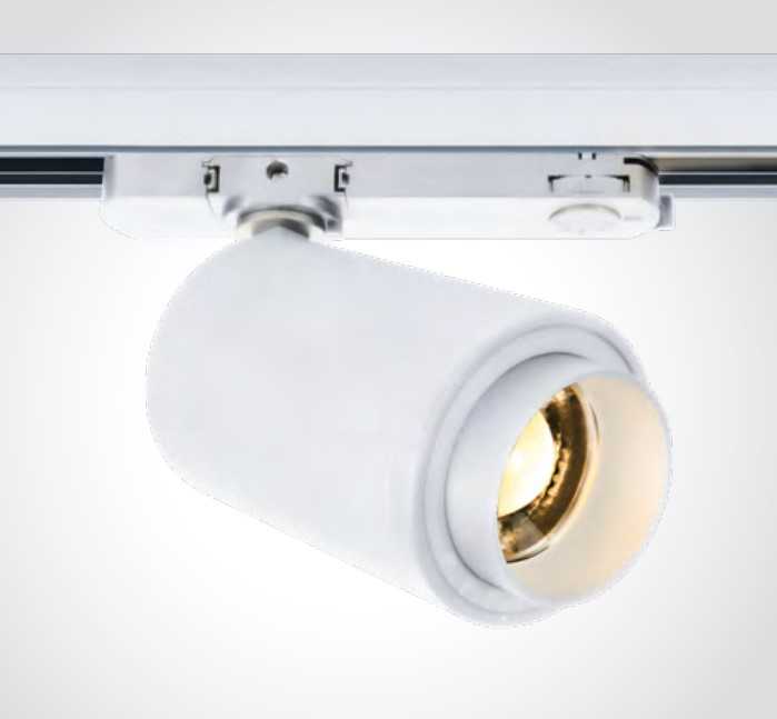 30W LED akcentinis bėgelio šviestuvas, baltas, 3000K, reguliuojamas šviesos kampas, 65650CT/W/W