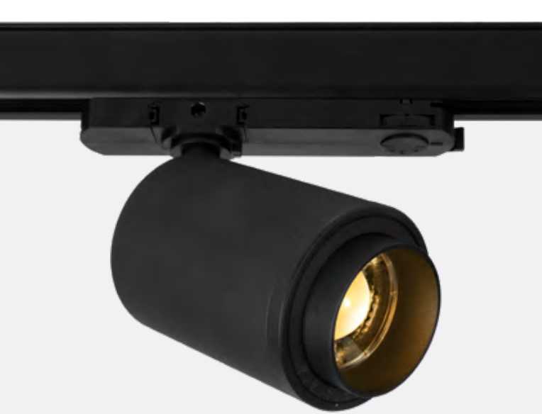 30W LED akcentinis bėgelio šviestuvas, juodas, 3000K, reguliuojamas šviesos kampas, 65650CT/B/W