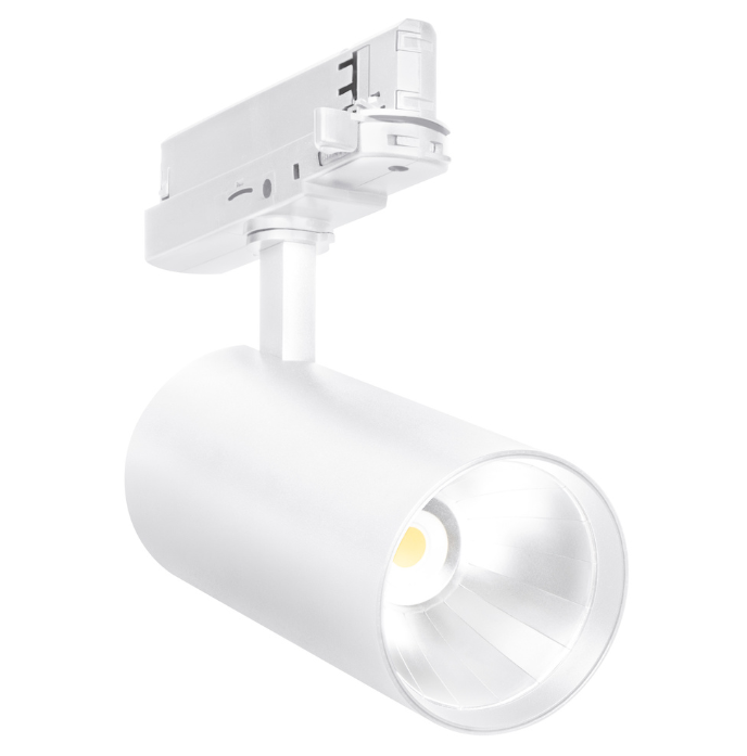 30W LED akcentinis šviestuvas į 3 fazių bėgelius TRACKLIGHT SPOT HE, baltas, 3000K, 24°