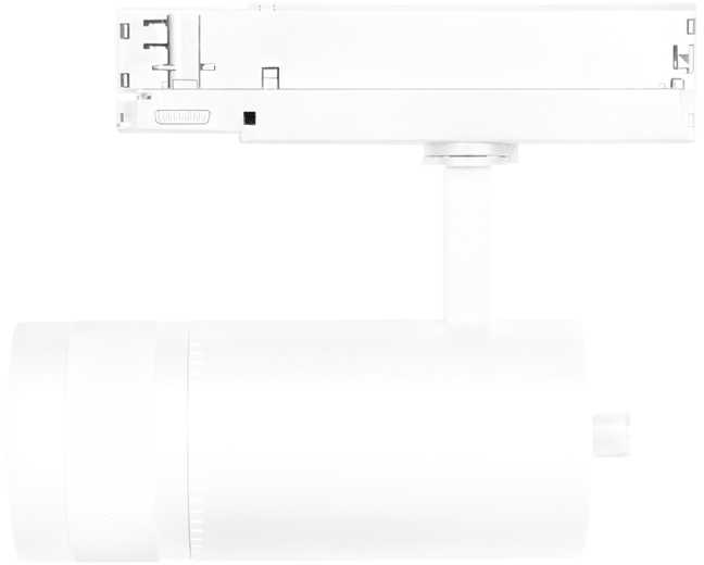 30W LED akcentinis šviestuvas į 3 fazių bėgelius TRACKLIGHT SPOT ZOOM, baltas, 3000/4000K, 21-50°, dimeriuojamas