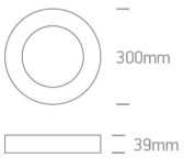 Lubinis šviestuvas 30W LED apvalus plafonas, baltas, 2700/3000/4000K, 62130F/W/V