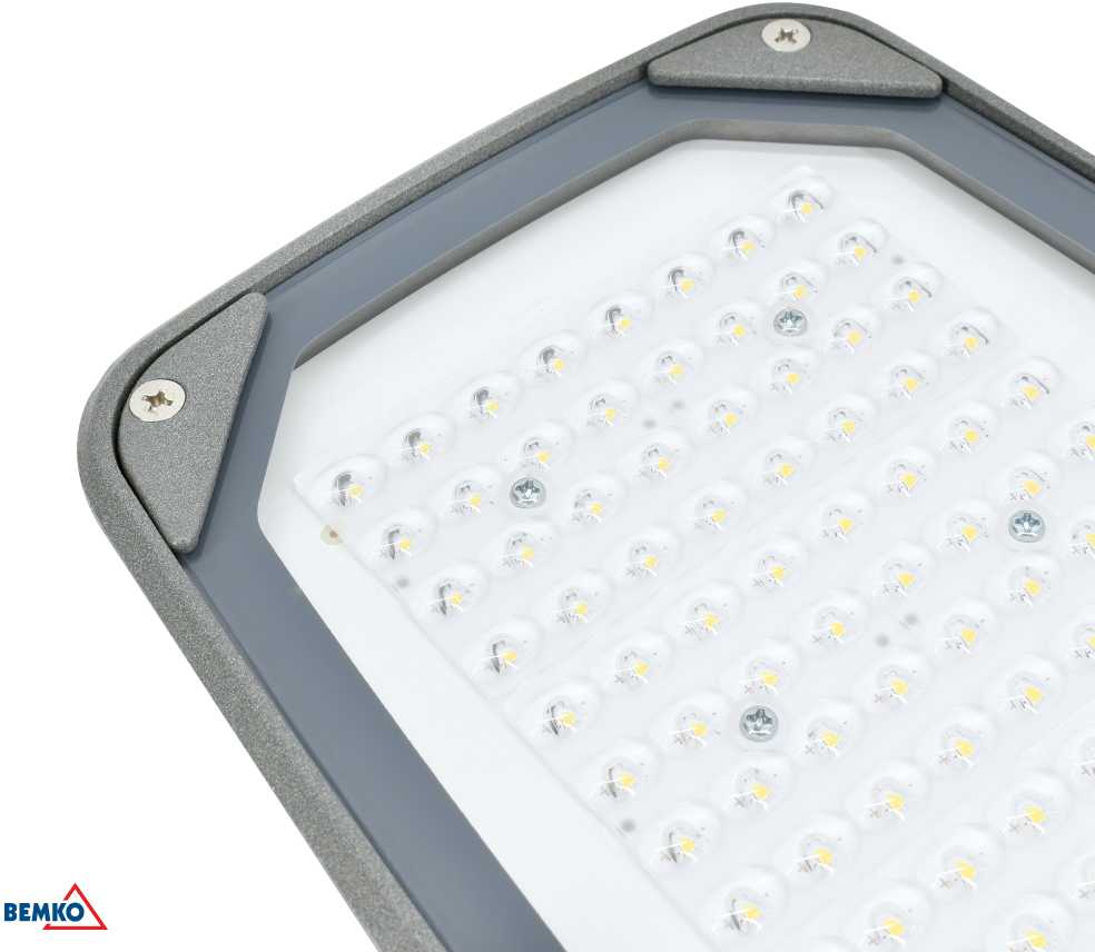 Bemko 30W LED gatvės šviestuvas JAGER, pilkas, 4000K, IP66