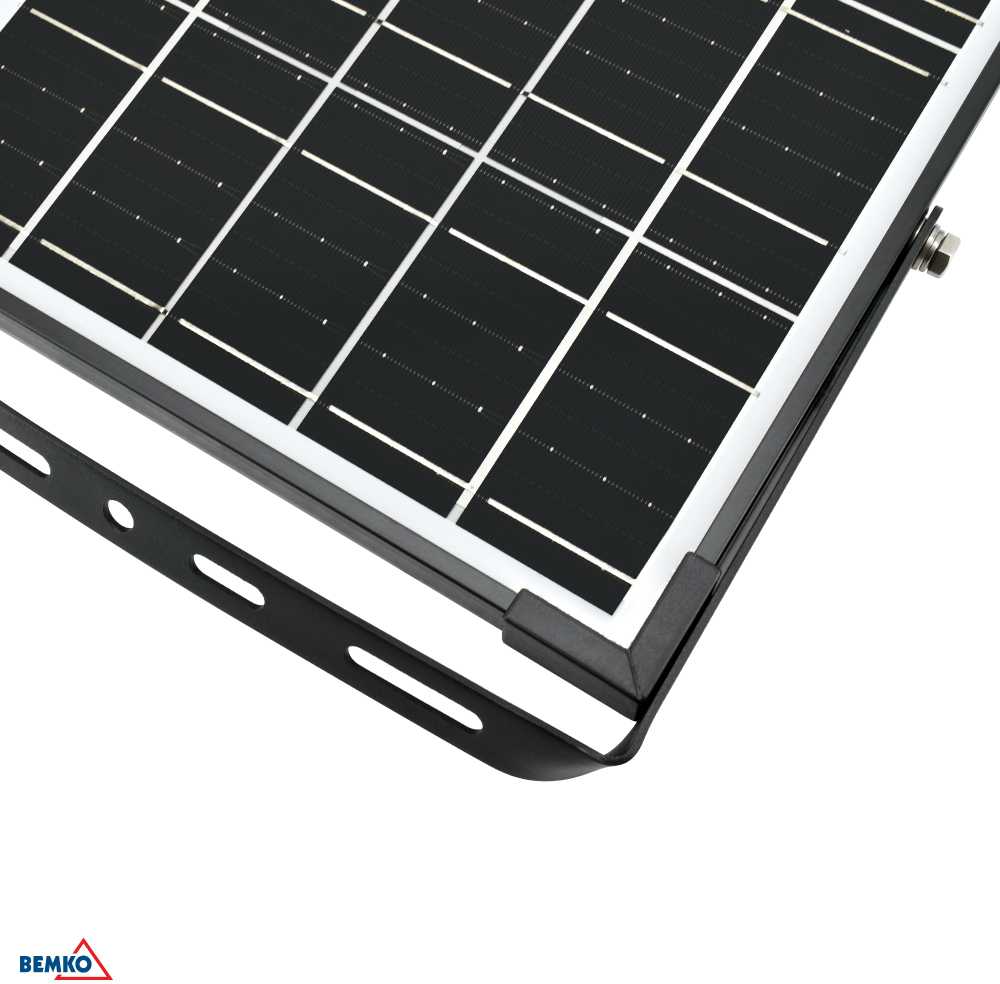 30W LED įkraunamas prožektorius su saulės baterija ir judesio davikliu, juodas, 4000K, IP65
