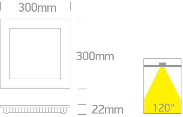30W LED įleidžiama panelė, balta, 3000/4000/5700K, 50130FA/W/V