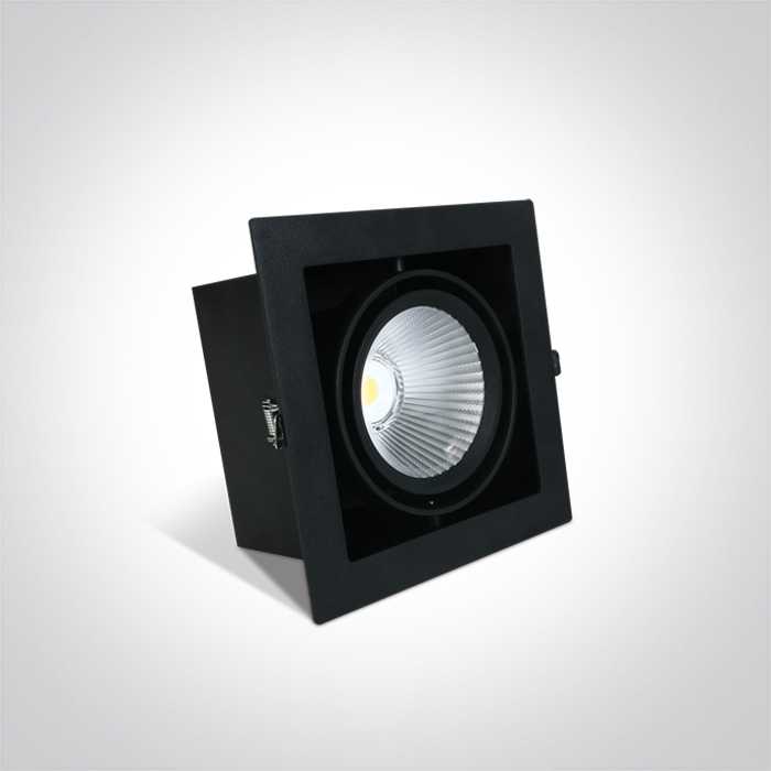 30W LED įleidžiamas pakreipiamas šviestuvas, juodas, 4000K, 51130/B/C