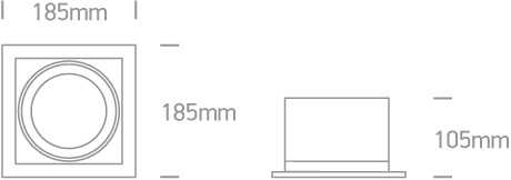 30W LED įleidžiamas pakreipiamas šviestuvas, juodas, 3000K, 51130/B/W