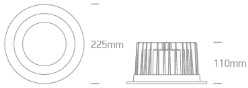 30W LED įleidžiamas šviestuvas, baltas, 3000/4000/5000K, 10130CA/W/V