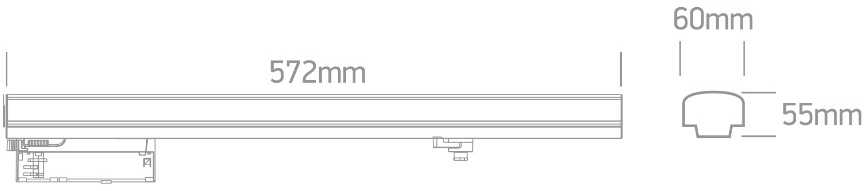 30W LED linijinis šviestuvas į 3 fazių bėgelį, baltas, 3000/3500/4000K, 65664AT/W/V