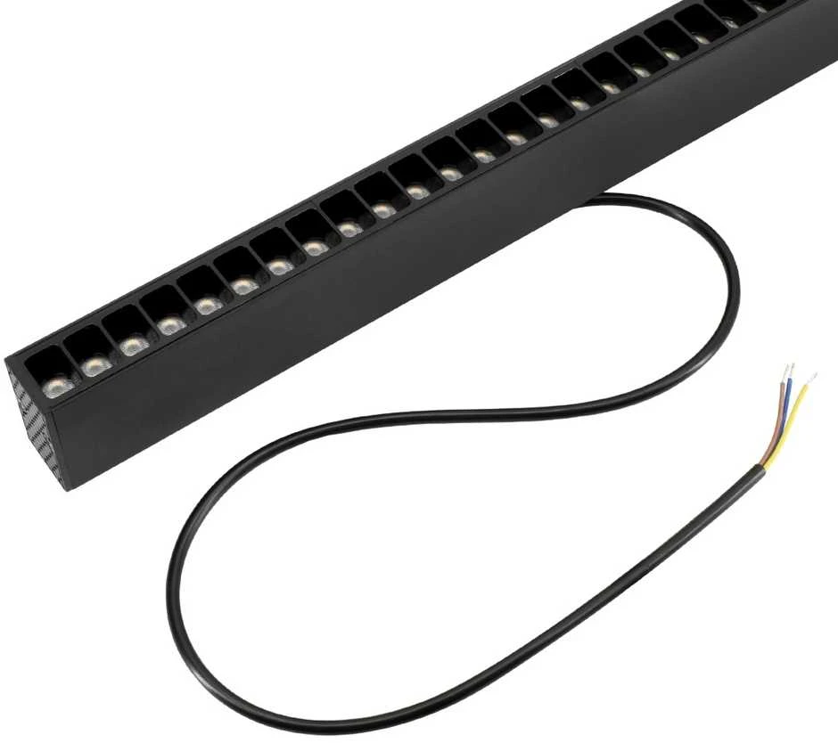 Pakabinamas šviestuvas Bemko 30W LED linijinis šviestuvas LORIEN, 120cm, juodas, 4000K, 52°, UGR19