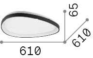 30W LED lubinis šviestuvas GEMINI, baltas, 2700K, 341460