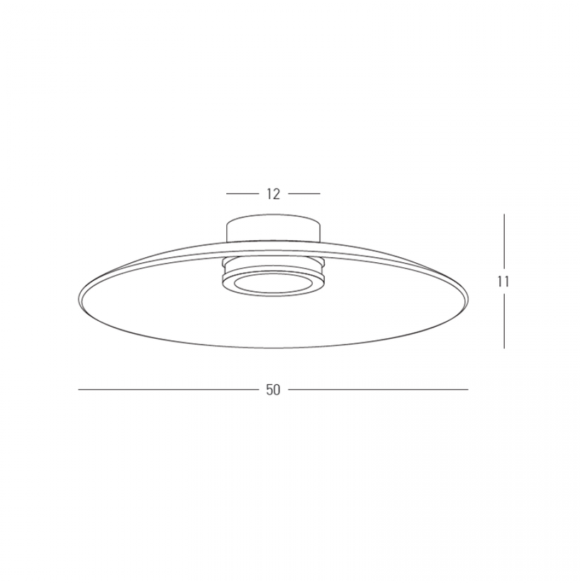 30W LED lubinis šviestuvas, juodos/dūmų sp., 2700/3000K, dimeriuojamas, 25269