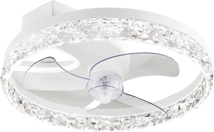 30W LED lubinis šviestuvas su ventiliatoriumi NASHI, baltas, CCT