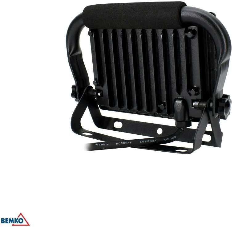 Bemko 30W LED nešiojamas prožektorius KASTEL, juodas, 6500K, IP65, 110°