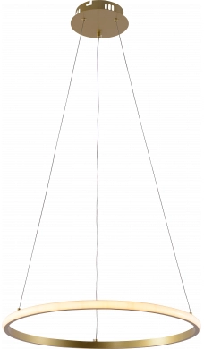 30W LED pakabinamas šviestuvas, 50cm, aukso sp., 3000K-6000K, dimeriuojamas